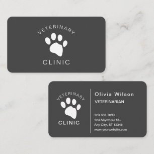 Carte De Visite Chien Chat Vétérinaire Clinique Vétérinaire Seul C