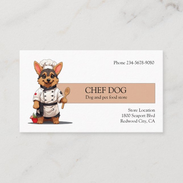Carte De Visite Chien chef (Devant)