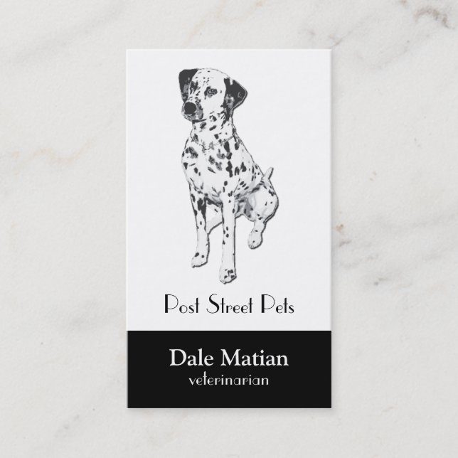 Carte De Visite Chien dalmatien (Devant)