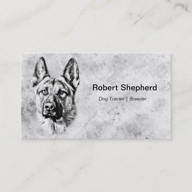 Carte De Visite Chien de berger allemand (Devant)