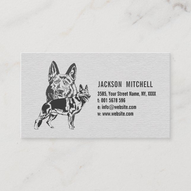 Carte De Visite Chien de berger allemand - GSD (Devant)