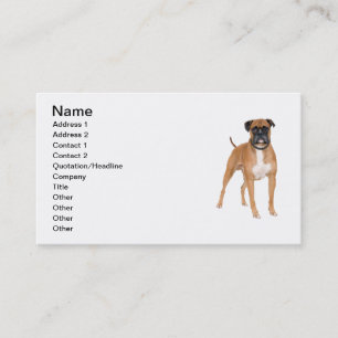 Carte De Visite Chien de boxeur