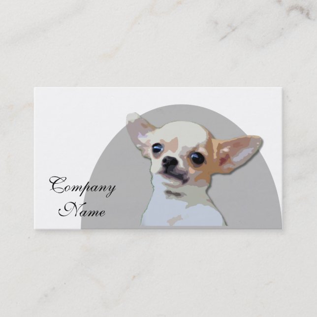 Carte De Visite Chien de chiwawa (Devant)