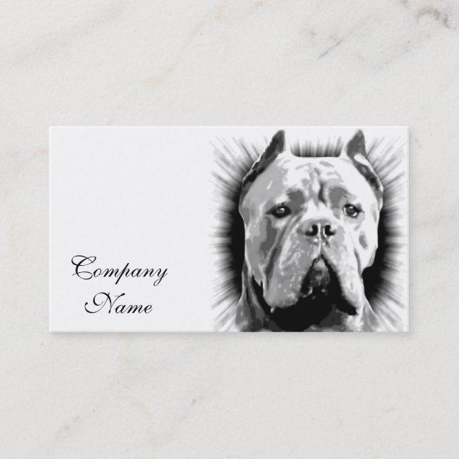 Carte De Visite Chien de Corso de canne (Devant)