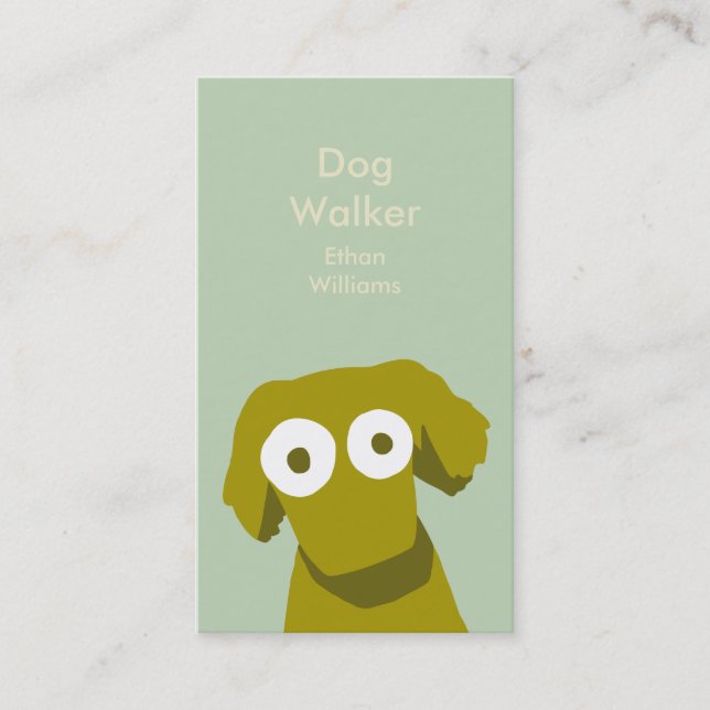 Carte De Visite Chien de couleur de terre (Devant)