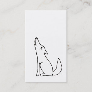 Carte De Visite Chien de loup de coyote hurlant - COUTUME d'art de