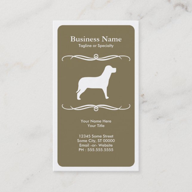 Carte De Visite chien de mod (Devant)