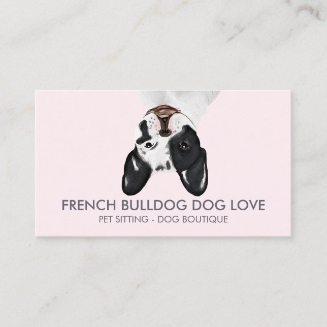 Carte De Visite Chien de taureau français (Devant)