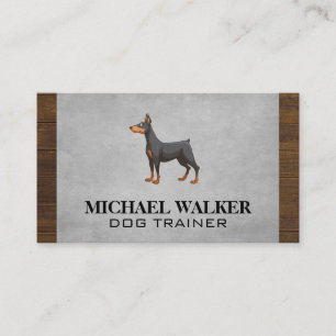 Carte De Visite Chien debout et alerte