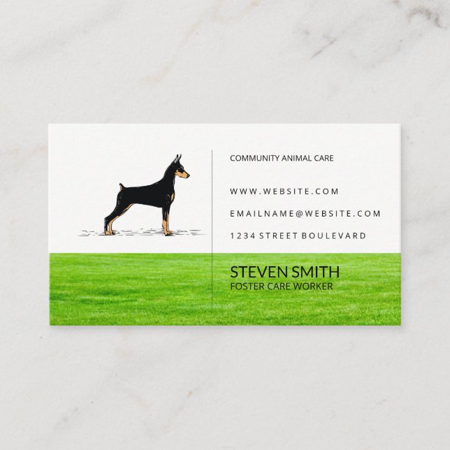 Carte De Visite Chien debout | Parc (Devant)