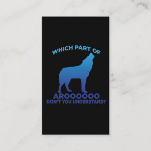 Carte De Visite Chien d'hiver de Sibérie Husky Howling Wolf Silhou