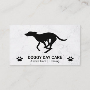 Carte De Visite Chien en course   Services pour animaux
