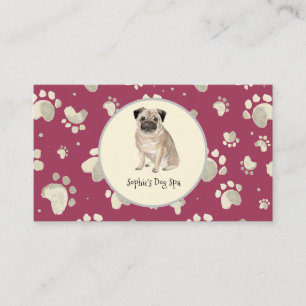 Carte De Visite Chien et os Imprimer Motif Chien Grooming Spa