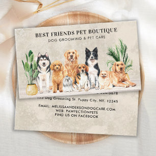 Carte De Visite Chien Groomer Animaux de compagnie Boho Chien Chie