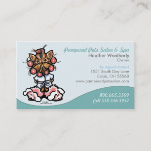 Carte De Visite Chien Groomer Animaux Spas Business Seafoam