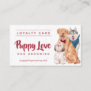 Carte De Visite Chien Groomer Walker Sitter Loyauté