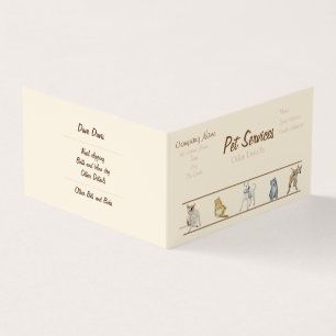 Carte De Visite chien Grooming et services de soins pour animaux d