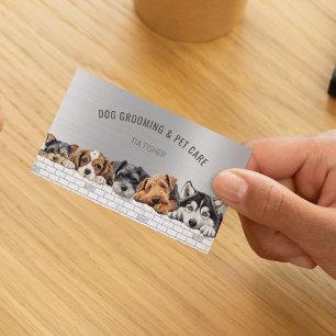 Carte De Visite Chien Grossissant QR Code Social Media Animaux de 