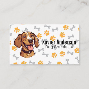 Carte De Visite Chien Heureux   Os de Chien et Pattes