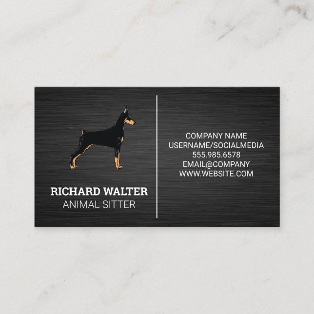 Carte De Visite Chien K9 | Animal Sitter (Devant)
