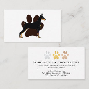 Carte De Visite Chien K9   Chien Paw