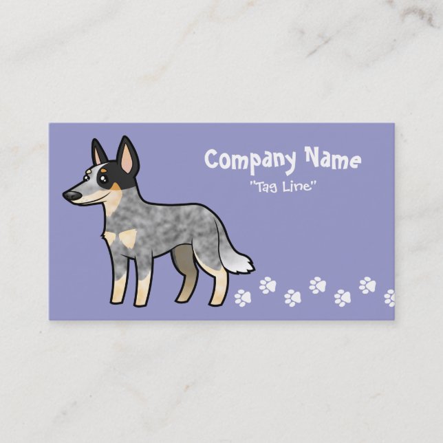 Carte De Visite Chien/Kelpie australiens de bétail de bande (Devant)