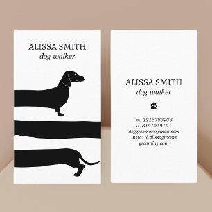Carte De Visite Chien Marcher Dachshund drôle esthétique