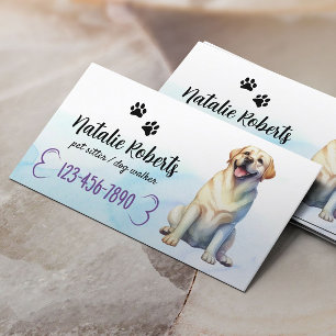 Carte De Visite Chien Marcher et Sitter pour animaux de compagnie 