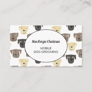 Carte De Visite Chien mobile Grooming Labrador Retriever Chien