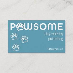 Carte De Visite Chien moderne Walker Animal de compagnie Sitter Pa