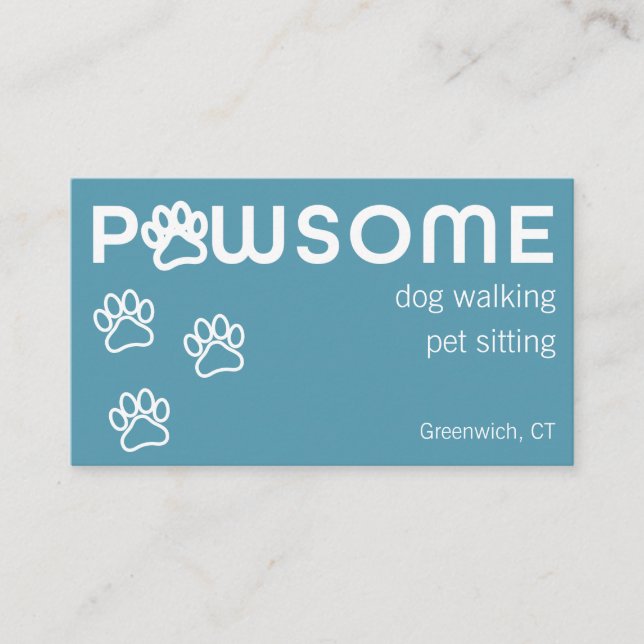 Carte De Visite Chien moderne Walker Animal de compagnie Sitter Pa (Devant)