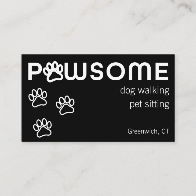 Carte De Visite Chien moderne Walker Animaux de compagnie Sitter P (Devant)