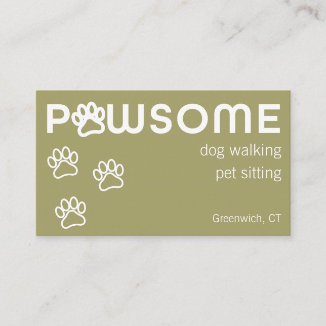 Carte De Visite Chien moderne Walker Animaux de compagnie Sitter P (Devant)