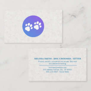 Carte De Visite Chien Paws   Services animaux