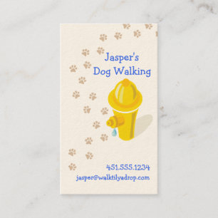Carte De Visite Chien professionnel Walker_hydrant et pattes