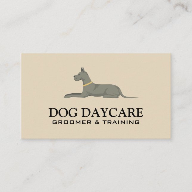 Carte De Visite Chien qui descend | Services de protection des ani (Devant)