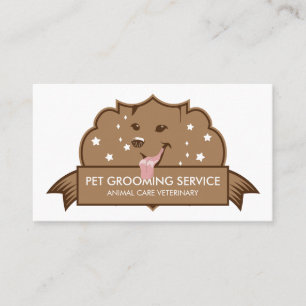 Carte De Visite Chien rétro moderne Brown