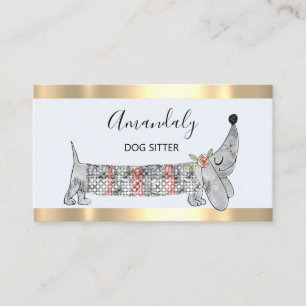 Carte De Visite Chien Sitter Animal de compagnie Mode Boutique Soi