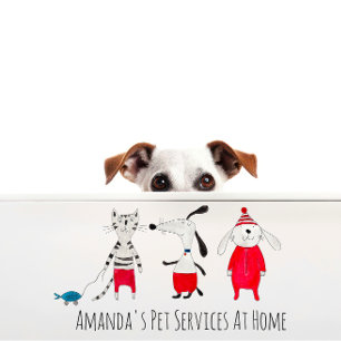 Carte De Visite Chien Sitter Chat Sitter Services pour animaux de 