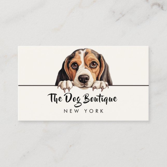 Carte De Visite Chien toiletter boutique animal de compagnie chic  (Devant)