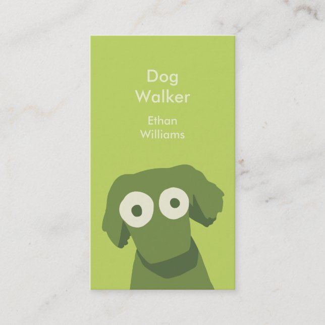 Carte De Visite Chien vert (Devant)