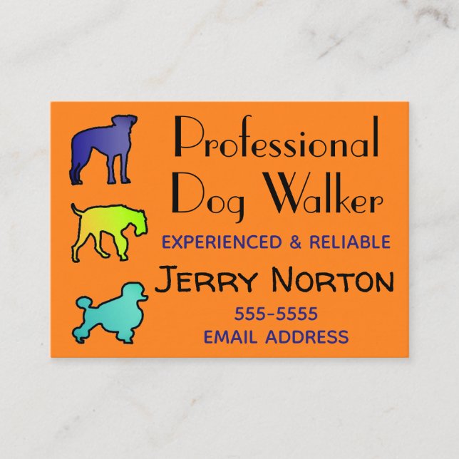 Carte De Visite Chien Walker (Devant)