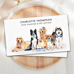 Carte De Visite Chien Walker Animaux de compagnie Sitter Chien Gro