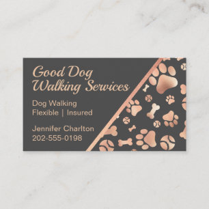 Carte De Visite Chien Walker Animaux de compagnie Sitter Empreinte