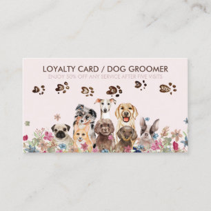 Carte De Visite Chien Walker Grooming Petsitter Vente Loyauté