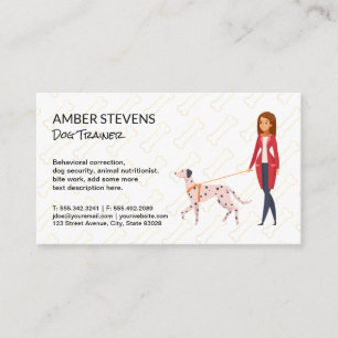 Carte De Visite Chien Walker Motif de chien os
