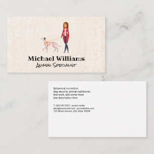 Carte De Visite Chien Walker   Services animaux
