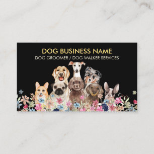 Carte De Visite Chiens à l'aquarelle