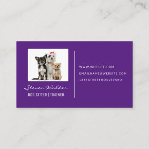Carte De Visite Chiens assis en groupe   Chien Paws