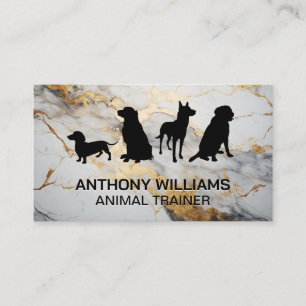Carte De Visite Chiens assis   Entraîneur animal